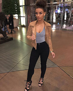 Instagram fashion baddie: party outfits,  Flight jacket,  Body piercing  