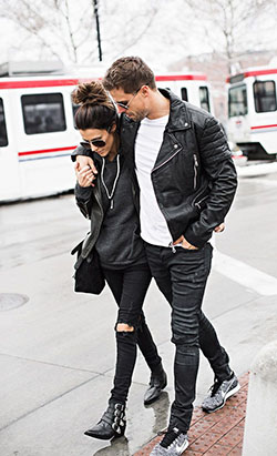 Couple style, Fashion blog, Grunge fashion: Leather jacket,  fashion blogger,  Couple Matching Outfit,  Grunge fashion  