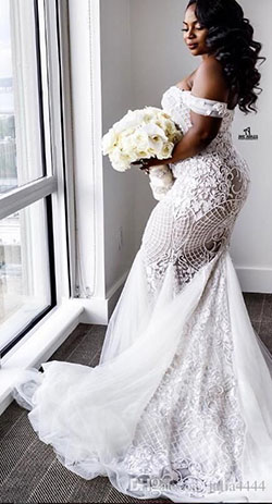 Mermaid plus size wedding dress: Wedding dress,  Sleeveless shirt,  African Wedding Dress  