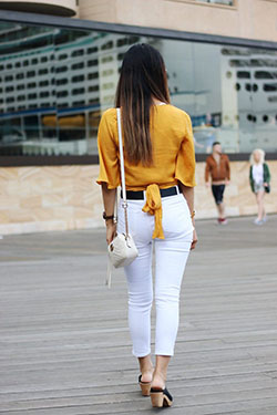 Ways To Style A Golden Yellow Top: Yellow Outfits Girls,  yellow top  