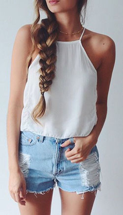 Trendy Summer Outfits Tumblr: Casual Summer Outfit,  Sleeveless shirt  