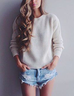 Comfy Summer Outfits Tumblr: Casual Summer Outfit,  Crew neck  