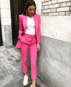 Look Of The Day: Pant Suits,  Pink Pant  