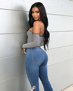 Thick Girl Jeans Outfit For Summer: Slim-Fit Pants,  Curvy Teen,  Curvy Girls,  Hot Thick Girls  