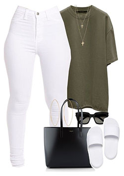 Cute comfy outfits with puma slides: Slim-Fit Pants,  Swag outfits  
