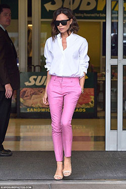 Victoria beckham pink pants: shirts,  Victoria Beckham,  David Beckham,  Pink Pant  
