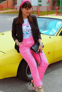 Casual Pink Pant Outfit: Over-The-Knee Boot,  Boot Outfits,  Pink Pant  