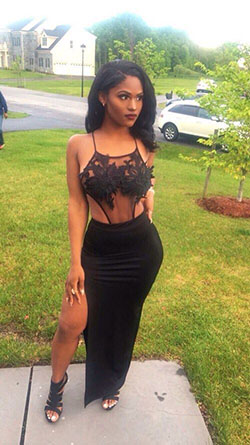 Sexy cute orom dresses black girl: 