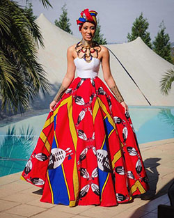 African traditional wedding dresses: Folk costume,  Ankara Long Gown  