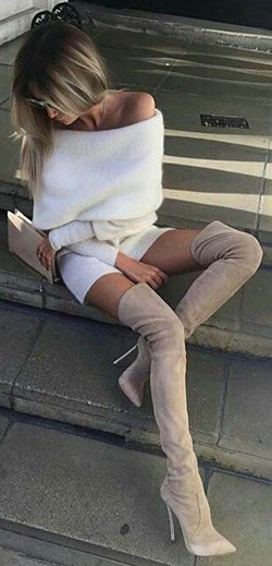 Thigh high boots outfits: High-Heeled Shoe,  Over-The-Knee Boot,  Boot Outfits,  Stiletto heel,  Knee highs,  Chap boot,  High Boots  