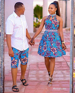 Pre wedding ankara styles: Wedding photography,  Matching African Outfits  