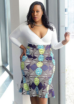 African print pencil skirt plus size: Plus size outfit,  Clothing Ideas,  Plus Size Ankara  