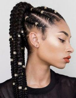 Braids cornrows, Afro-textured hair, French braid: Afro-Textured Hair,  Braided Hairstyles,  French braid  