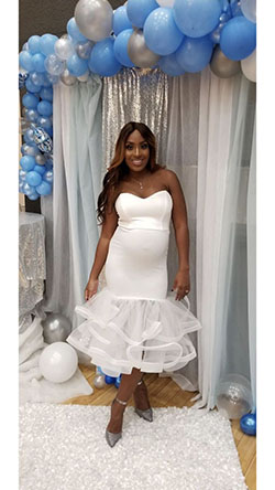 Wedding dress,  Cocktail dress: Cocktail Dresses,  Wedding dress,  Baby Shower Outfit  