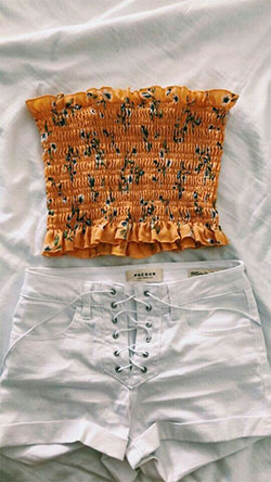 Teen summer outfits: Crop top,  Slim-Fit Pants,  Tube top,  Tumblr Outfits  