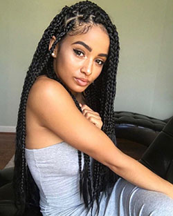 Braids extension hairstyles: Afro-Textured Hair,  Long hair,  Crochet braids,  Box braids,  Braided Hairstyles,  Synthetic dreads,  Baddie hairstyles  