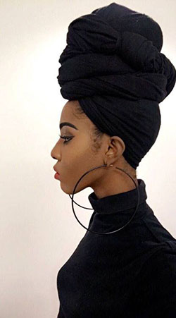 Black girl head wrap: Clothing Accessories,  Afro-Textured Hair,  Hairstyle Ideas,  African hairstyles  