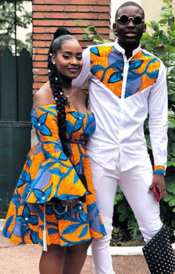 Ankara dress with sneakers: party outfits,  Aso ebi,  Matching African Outfits  