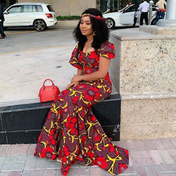 Aso ebi,  Photo shoot: Aso ebi,  Ankara Long Gown  