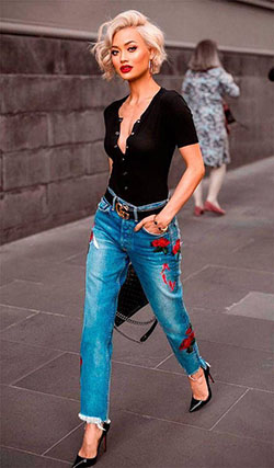 Jeans look, Street fashion, Dress shirt: Slim-Fit Pants,  shirts,  Mom jeans  