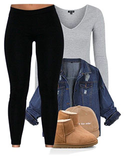 Swag Outfits For School Girls For Fall: Slim-Fit Pants,  Swag outfits,  Ugg boots  