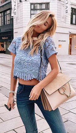Cute Summer Outfits For School Tumblr: Casual Summer Outfit,  Crop top  