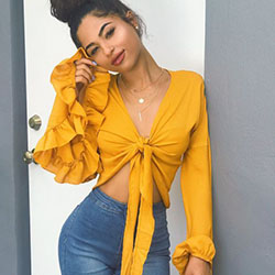 Cute yellow outfits for Black Teen girls: black girl outfit,  yellow top  