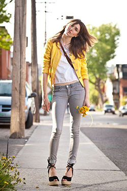 Wear with a yellow cardigan: Yellow Outfits Girls,  Cardigan,  yellow top  