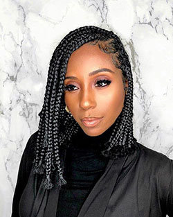 Cornrows Box braids, Black hair, For Office Look: Afro-Textured Hair,  Long hair,  Box braids,  Braided Hairstyles  