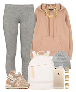 Cute outfit with gray leggings: Clothing Accessories,  winter outfits,  Jordan Outfits Polyvore  