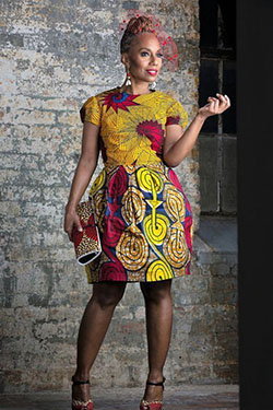 Simba African Print Dress: Aso ebi,  Dutch Wax  