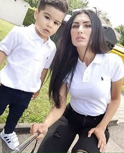 Family Matching Clothes For Mother & Son White T-Shirt & Black Jeans Combination For Mom and Son: Mom And Son  