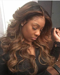Black Girls Lace wig,  Hair coloring: Lace wig,  Long hair,  Hair Color Ideas,  Layered hair,  Prom Hairstyles  