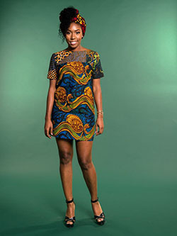 African print loose dress styles: Aso ebi  