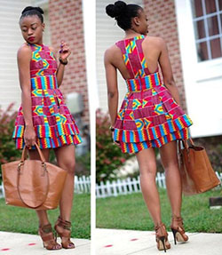 African print dress for teens: Maxi dress,  Kente cloth  