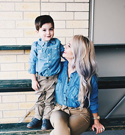 Mom and son matching outfit: Mom And Son  