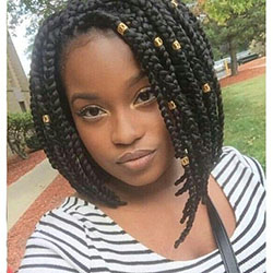 Bob style braid: Lace wig,  Afro-Textured Hair,  Bob cut,  Crochet braids,  Box braids,  Braided Hairstyles  