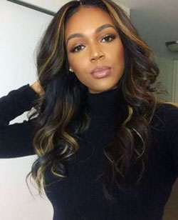 Black Girls Hair highlighting,  Brown hair: Lace wig,  Hair Color Ideas,  Brown hair,  Hair highlighting,  Prom Hairstyles  