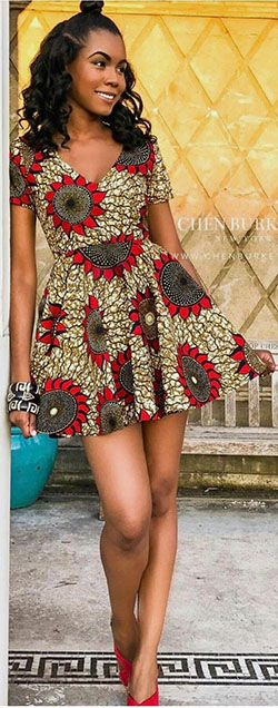 Kitenge skater dress: 