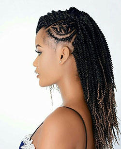 Black hair, Black hair, Box braids: Lace wig,  Long hair,  Hair Color Ideas,  Jheri Curl,  Box braids,  Braided Hairstyles  