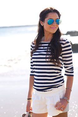 Blue And White Striped Outfit Ideas For Teenagers: Striped Outfit Ideas  