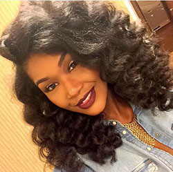 Curling wand crochet braids, Black hair, Crochet braids: Afro-Textured Hair,  Long hair,  Crochet braids,  Box braids,  Hair Care  