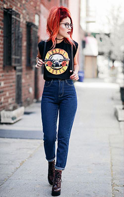 Urban Girls Skinny Jeans Swag Outfit: Grunge fashion,  Punk fashion,  Punk rock,  fashioninsta,  Black Swag Outfits  