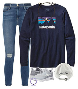 School Outfit Ideas, Hip hop fashion, Bell sleeve: Long-Sleeved T-Shirt,  School Outfit Ideas  