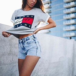 What to wear with Tommy Hilfiger crop top | Outfit Combination With Tommy Hilfiger Crop Top: Clothing Accessories,  Tommy Hilfiger,  Tommy Hilfiger Tops  