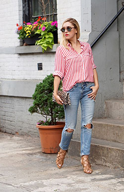 Casual Jeans And Striped Shirt Ideas: 