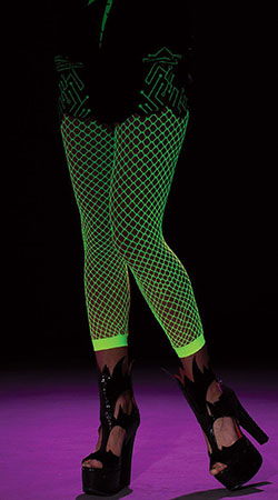 Glow In The Dark Tights For Girls: Glowing Fishnet Outfit,  Glow In Dark  