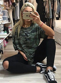 Cute outfits with vans, Casual wear,: Sports shoes,  Military Outfit Ideas  