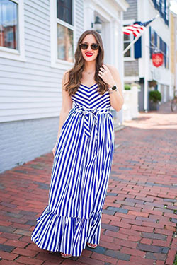 Vertical Striped Dress Outfit Ideas: shirts,  Vintage clothing,  Maxi dress,  Striped Outfit Ideas  