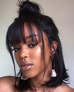 Long bob hairstyles for black women: Lace wig,  Bob cut,  Long hair,  Brown hair,  Short hair  